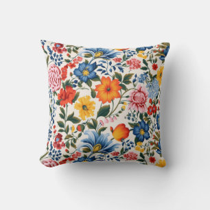Cute Vintage Inspired Floral Pattern Cushion