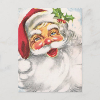 Cute Vintage Jolly Old Saint Nick Santa Claus Postcard