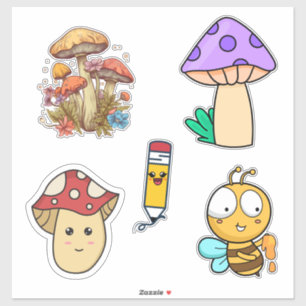 Cute vintage Kawaii Add your image Funny Mushroom