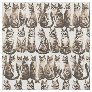 Cute vintage kittens fabric