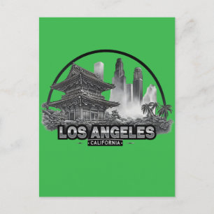 Cute Vintage Los Angeles City California USA Postcard