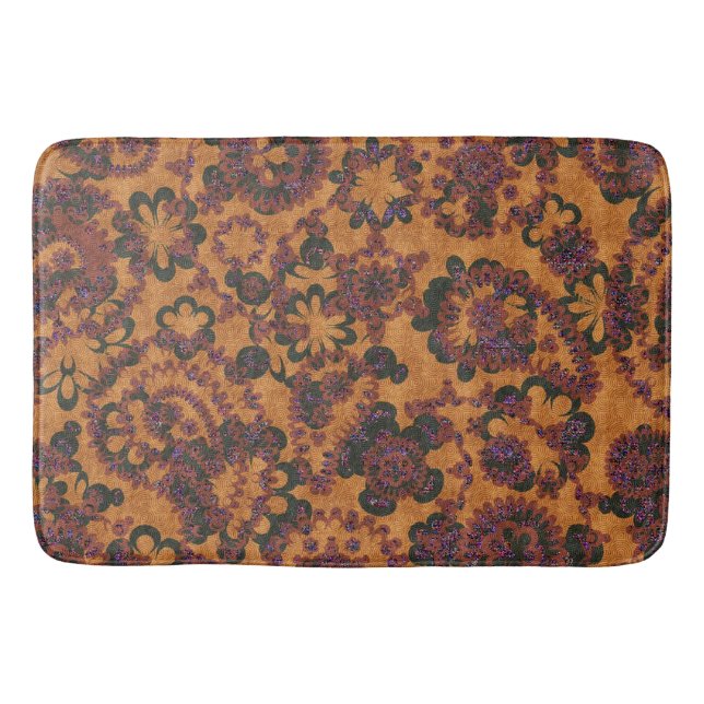 Cute vintage paisley seamless patterns design bath mat (Front)