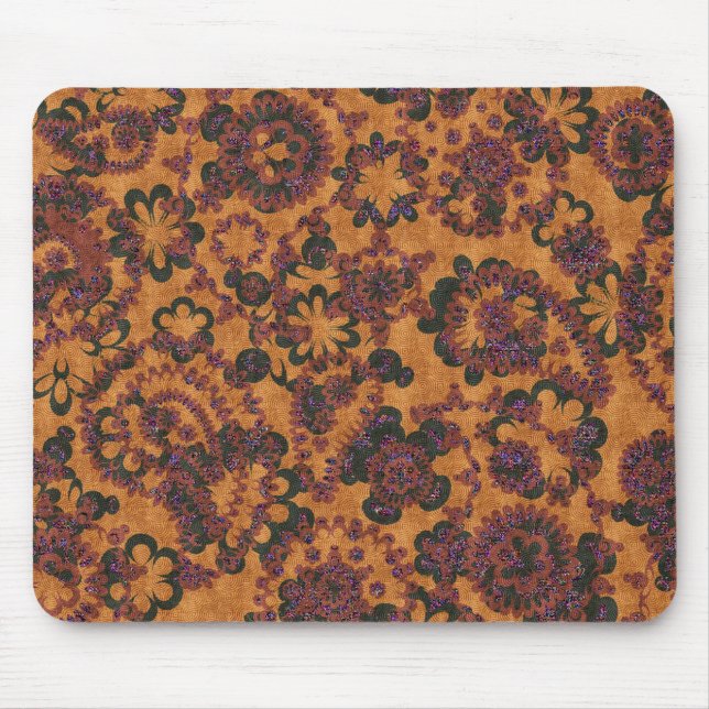 Cute vintage paisley seamless patterns design mouse mat (Front)