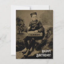Cute Vintage Photography Happy Birthday Blank