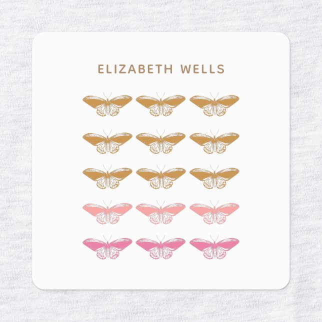 Cute Vintage Pink Butterfly Illustration (Design 1)