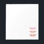 Cute Vintage Pink Butterfly Illustration Notepad<br><div class="desc">A cute line art drawing pattern of butterflies in pretty shades of pink and orange. Just click customise to change the background colour,  or to add text or pictures. Contact me with any questions or requests.</div>