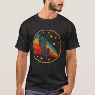 Cute Vintage Plott Hound Retro Dog In Space T-Shirt