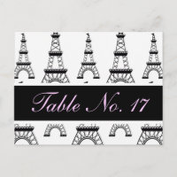 CUTE Vintage Postcard Table Number for Reception