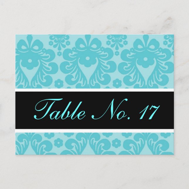 CUTE Vintage Postcard Table Number for Reception (Front)