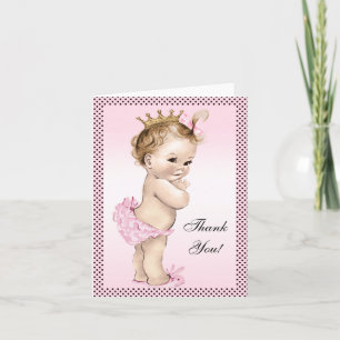 Cute Vintage Princess Thank You Card