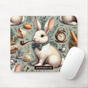 Cute Vintage Rabbit Mouse Mat