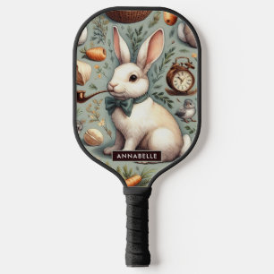 Cute Vintage Rabbit Pickleball Paddle