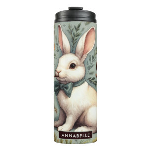 Cute Vintage Rabbit Thermal Tumbler