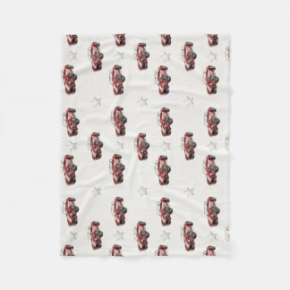 Cute Vintage Red Car Pattern Baby Blanket