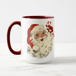 Cute Vintage Red Santa Claus Coffee Mug