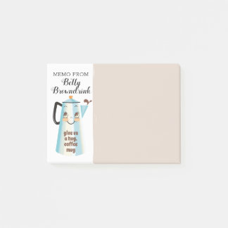 Cute vintage retro coffee pot percolator post-it notes