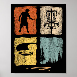 Cute Vintage Retro Disc Golf Funny Where's The Fri Poster
