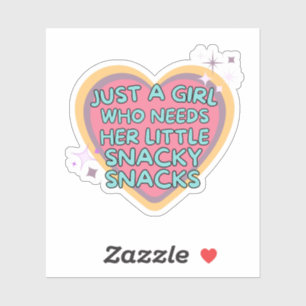 Cute Vintage Retro Girls Love Foodie Snacks Heart 