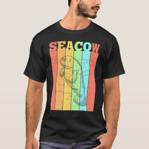 Cute Vintage Retro Sea Cow Old Designed Manatee Gi T-Shirt