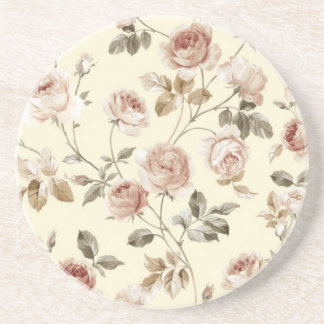 Cute vintage roses coaster