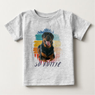 Cute Vintage Rottie Rottweiler Dog Animal Pet Love Baby T-Shirt
