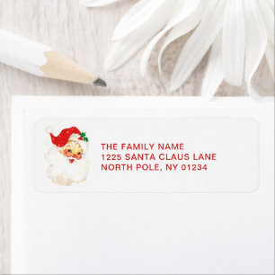 Cute Vintage Santa Claus Christmas Return Address