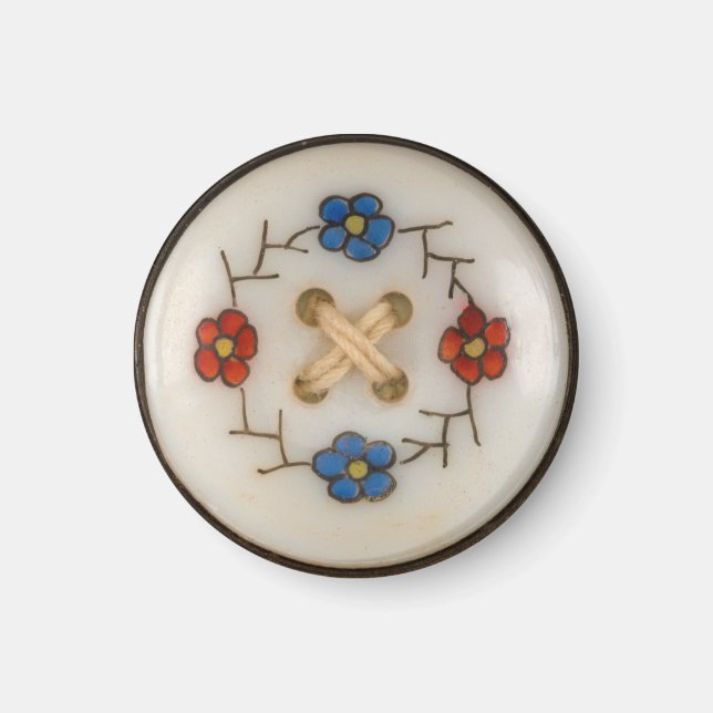 Cute Vintage Sewing Button Magnet (Front)