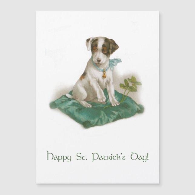 Cute Vintage St. Patrick's Day Beagle Pup (Front)