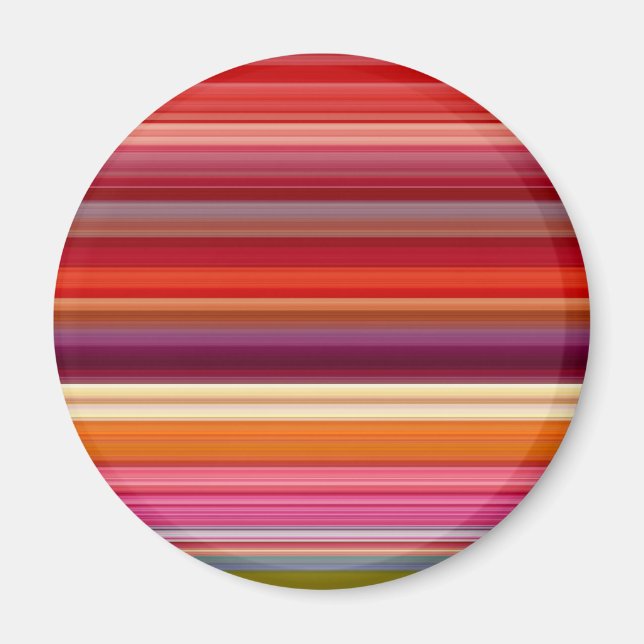 Cute vintage striped colours magnet (Front)