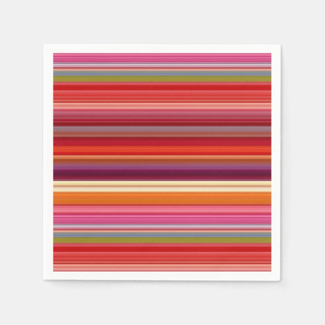 Cute vintage striped colours napkin (Front)