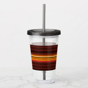 Cute vintage stripes acrylic tumbler