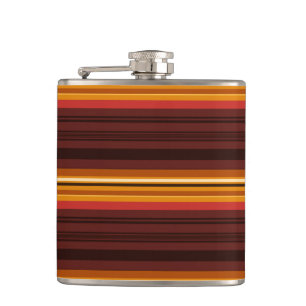 Cute vintage stripes hip flask