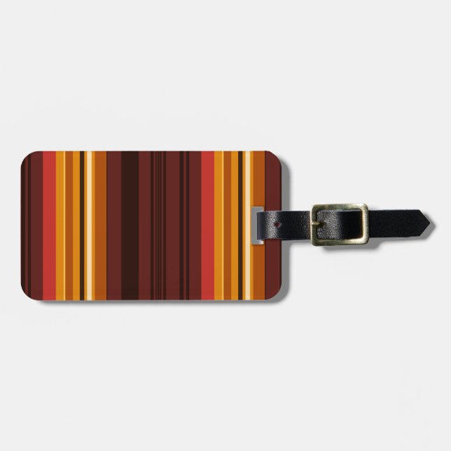 Cute vintage stripes luggage tag (Front Horizontal)