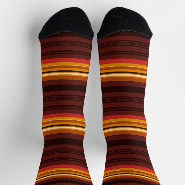 Cute vintage stripes throw pillow socks (Top)