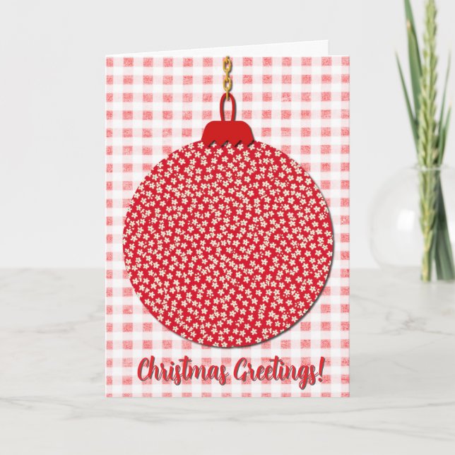 Cute Vintage Style Christmas Holiday Card (Front)