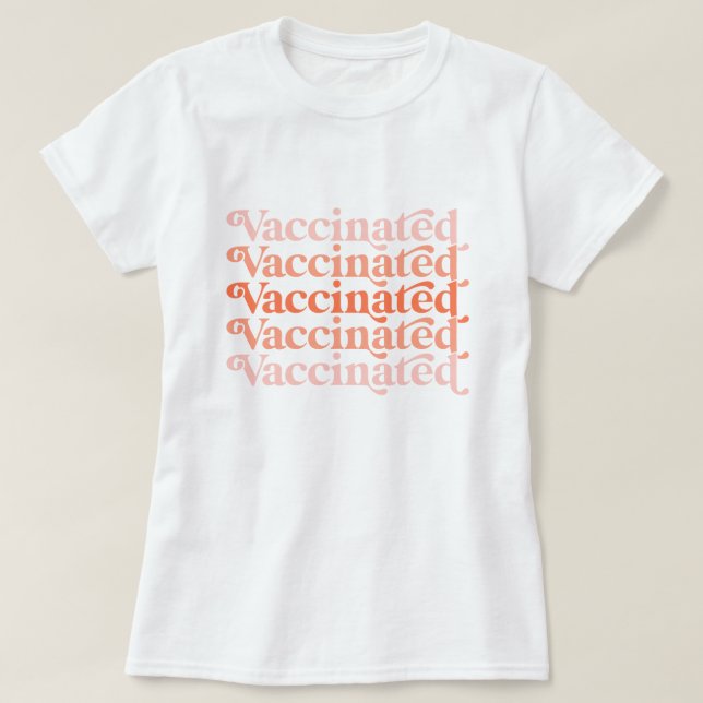 Cute Vintage Style Vaccinated T-Shirt (Design Front)