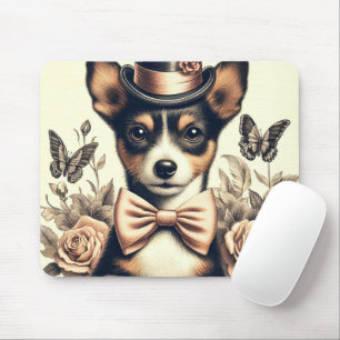 Cute Vintage Toy Fox Terrier Mouse Mat