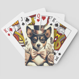 Cute Vintage Toy Fox Terrier Playing Cards
