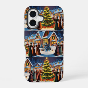 Cute Vintage Traditional Elegant Merry Christmas iPhone 16 Case