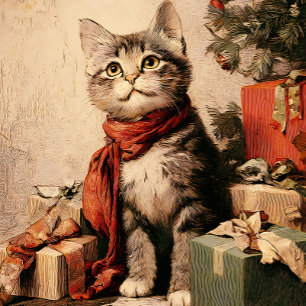 Cute Vintage Victorian Cat 520-Piece Jigsaw Puzzle