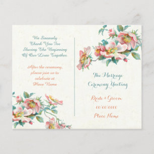 cute vintage wedding program