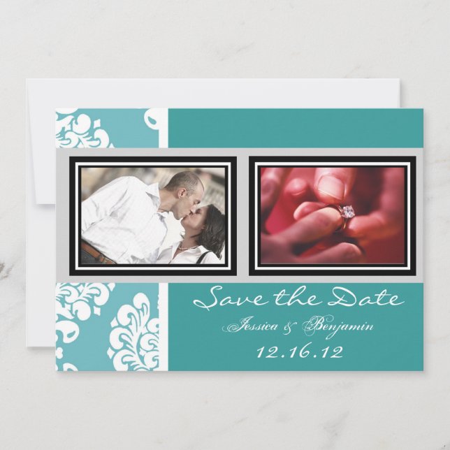 Cute Vintage Wedding Save the Date Cards (Front)
