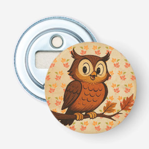 Cute, vintage whimsical fall/autumn owl bottle opener