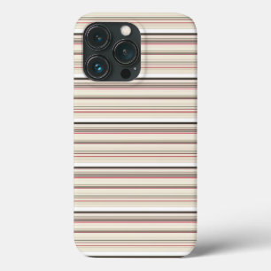 Cute vintage white red stripes iPhone 13 pro case