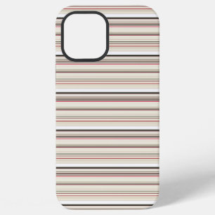 Cute vintage white red stripes iPhone 12 pro max case