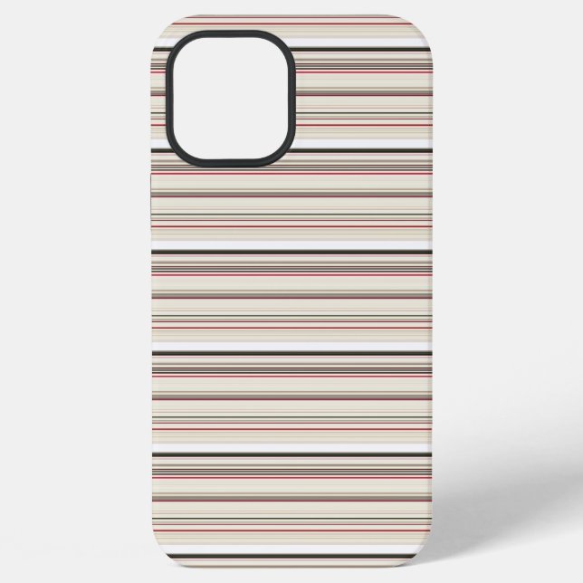 Cute vintage white red stripes iPhone case (Back)