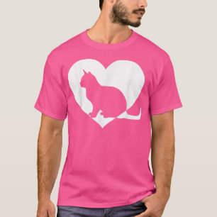 Cute vintage Who Loves Cats Black cat Funny White T-Shirt