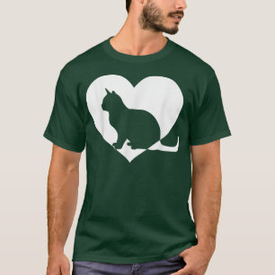 Cute vintage Who Loves Cats Black cat Funny White T-Shirt