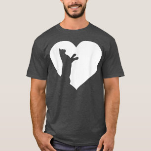 Cute vintage Who Loves Cats Black cat Funny White T-Shirt