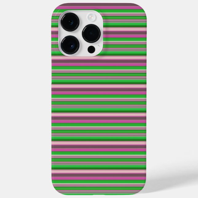 Cute violet green stripes Case-Mate iPhone case (Back)